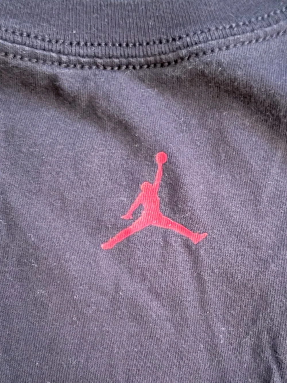 Jordan Black Tee with Multicolor Overlapping Circle Logo